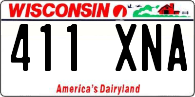 WI license plate 411XNA