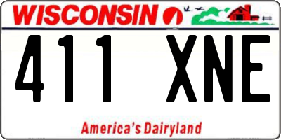 WI license plate 411XNE