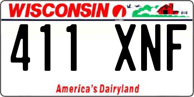 WI license plate 411XNF