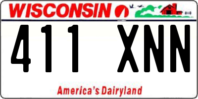 WI license plate 411XNN