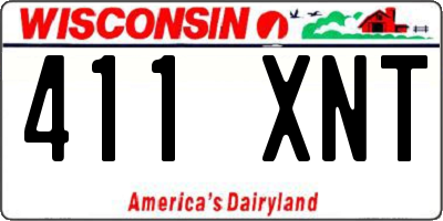 WI license plate 411XNT