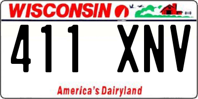 WI license plate 411XNV