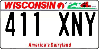 WI license plate 411XNY