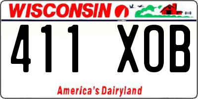 WI license plate 411XOB
