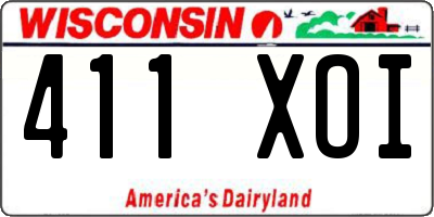 WI license plate 411XOI