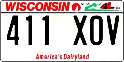 WI license plate 411XOV