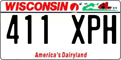 WI license plate 411XPH