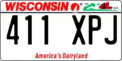 WI license plate 411XPJ