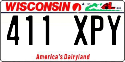 WI license plate 411XPY