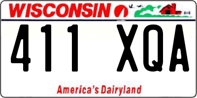 WI license plate 411XQA