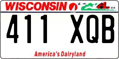 WI license plate 411XQB