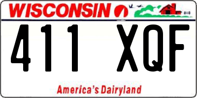 WI license plate 411XQF