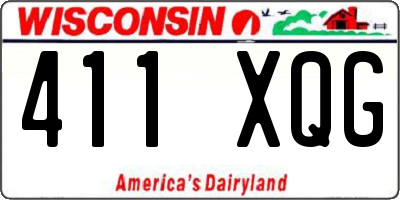 WI license plate 411XQG