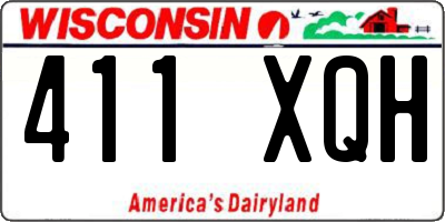WI license plate 411XQH