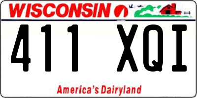 WI license plate 411XQI
