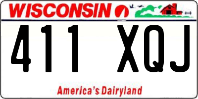 WI license plate 411XQJ