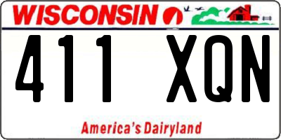 WI license plate 411XQN