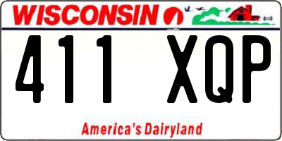 WI license plate 411XQP