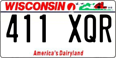 WI license plate 411XQR