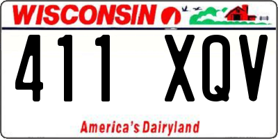 WI license plate 411XQV