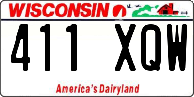 WI license plate 411XQW