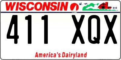 WI license plate 411XQX