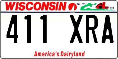 WI license plate 411XRA