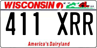 WI license plate 411XRR