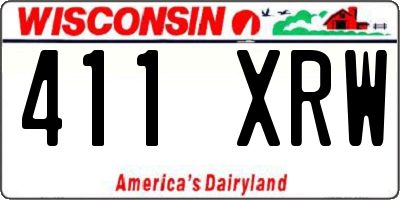 WI license plate 411XRW