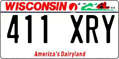 WI license plate 411XRY