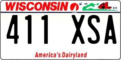 WI license plate 411XSA