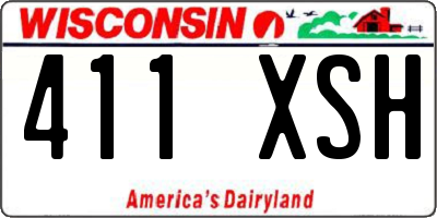 WI license plate 411XSH