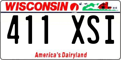 WI license plate 411XSI