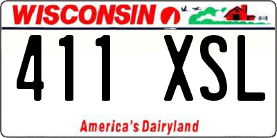 WI license plate 411XSL