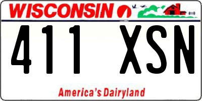 WI license plate 411XSN