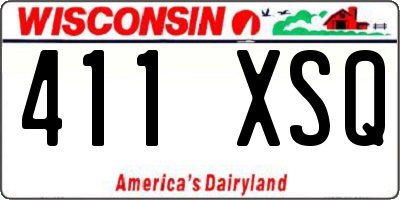 WI license plate 411XSQ