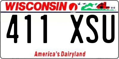 WI license plate 411XSU