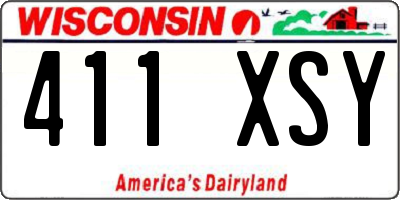 WI license plate 411XSY