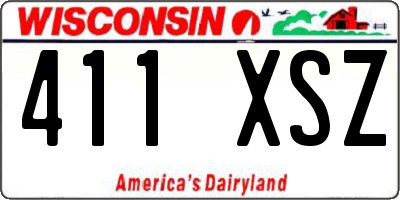 WI license plate 411XSZ