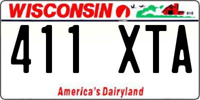 WI license plate 411XTA