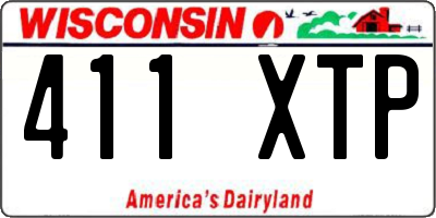 WI license plate 411XTP