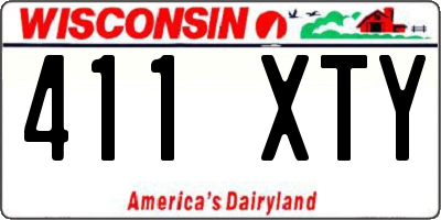 WI license plate 411XTY