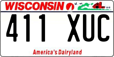 WI license plate 411XUC