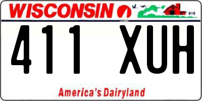 WI license plate 411XUH