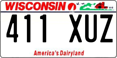 WI license plate 411XUZ