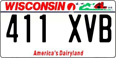 WI license plate 411XVB