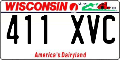 WI license plate 411XVC