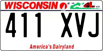 WI license plate 411XVJ