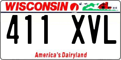 WI license plate 411XVL