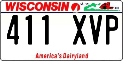 WI license plate 411XVP